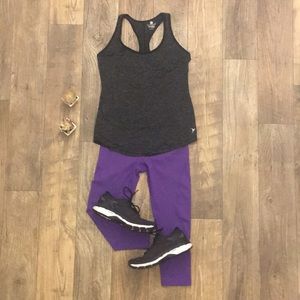Old Navy Active black striped workout top